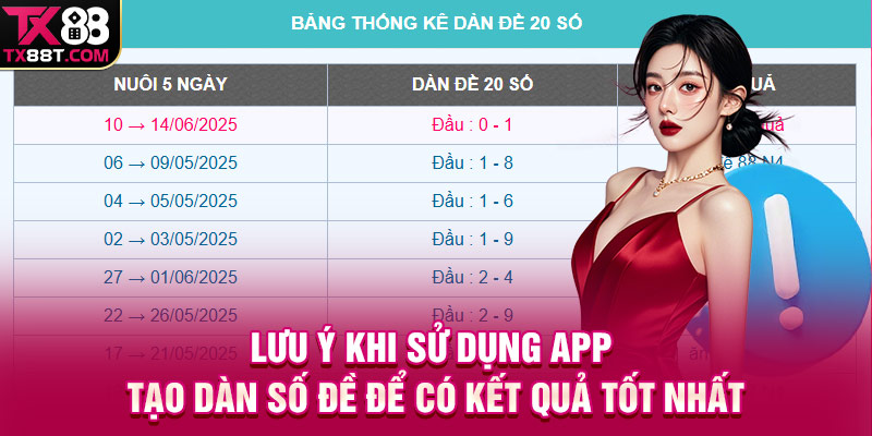 Lưu ý khi sử dụng app tạo dàn số đề để có kết quả tốt nhất
